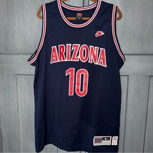 Nike Team Arizona Wildcats Mike Bibby #10 Jersey Men’s Size L Blue Vintage NCAA